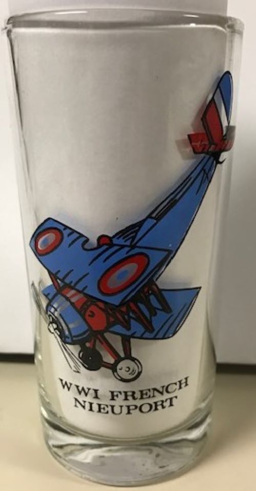 Vintage WWI French Nieuport Airplane  - Georges Guynemer - Tumbler Glass