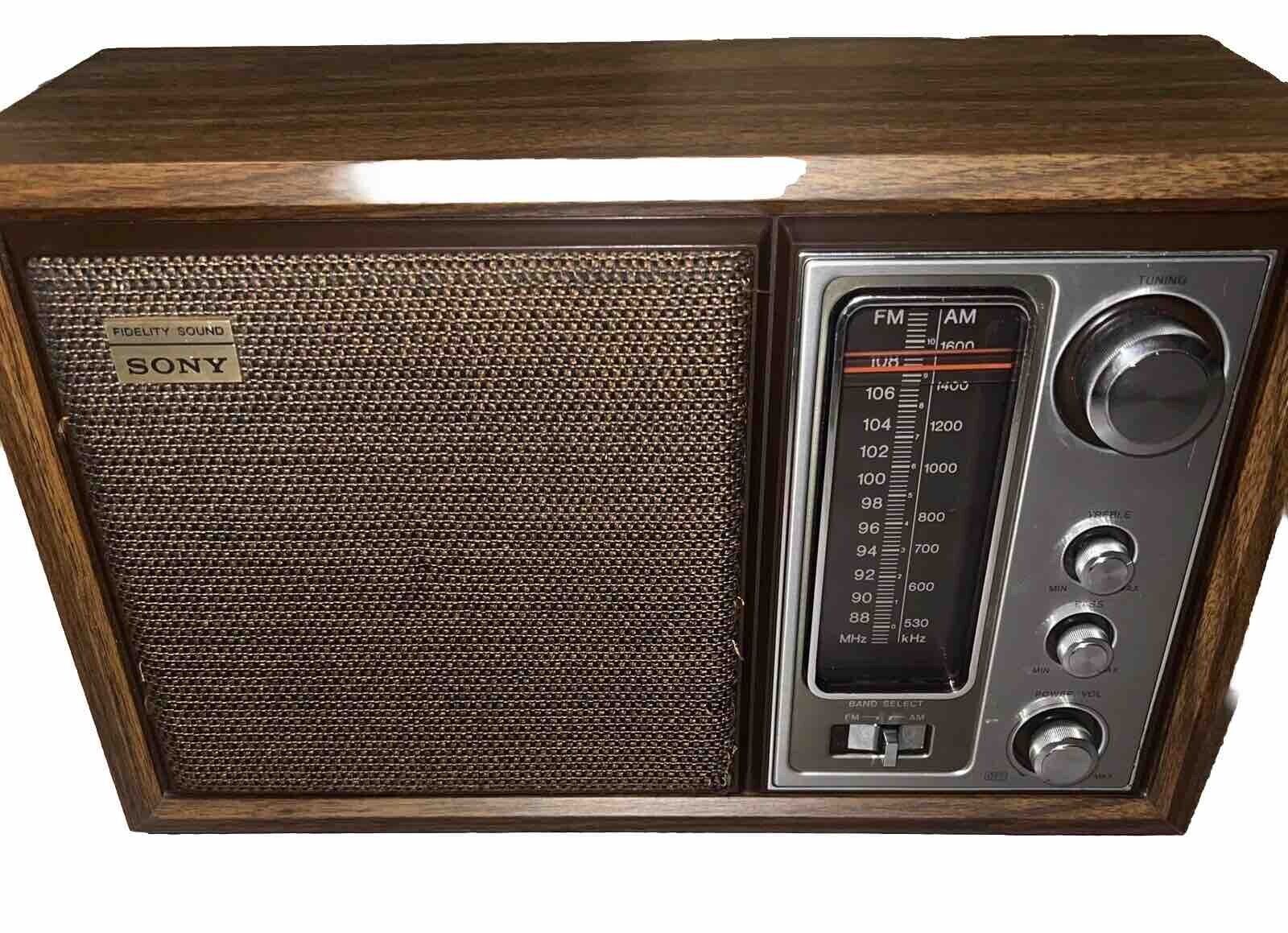 SONY ICF-9650W Vintage AM/FM Horizontal Table Radio Japan WORKS GREAT