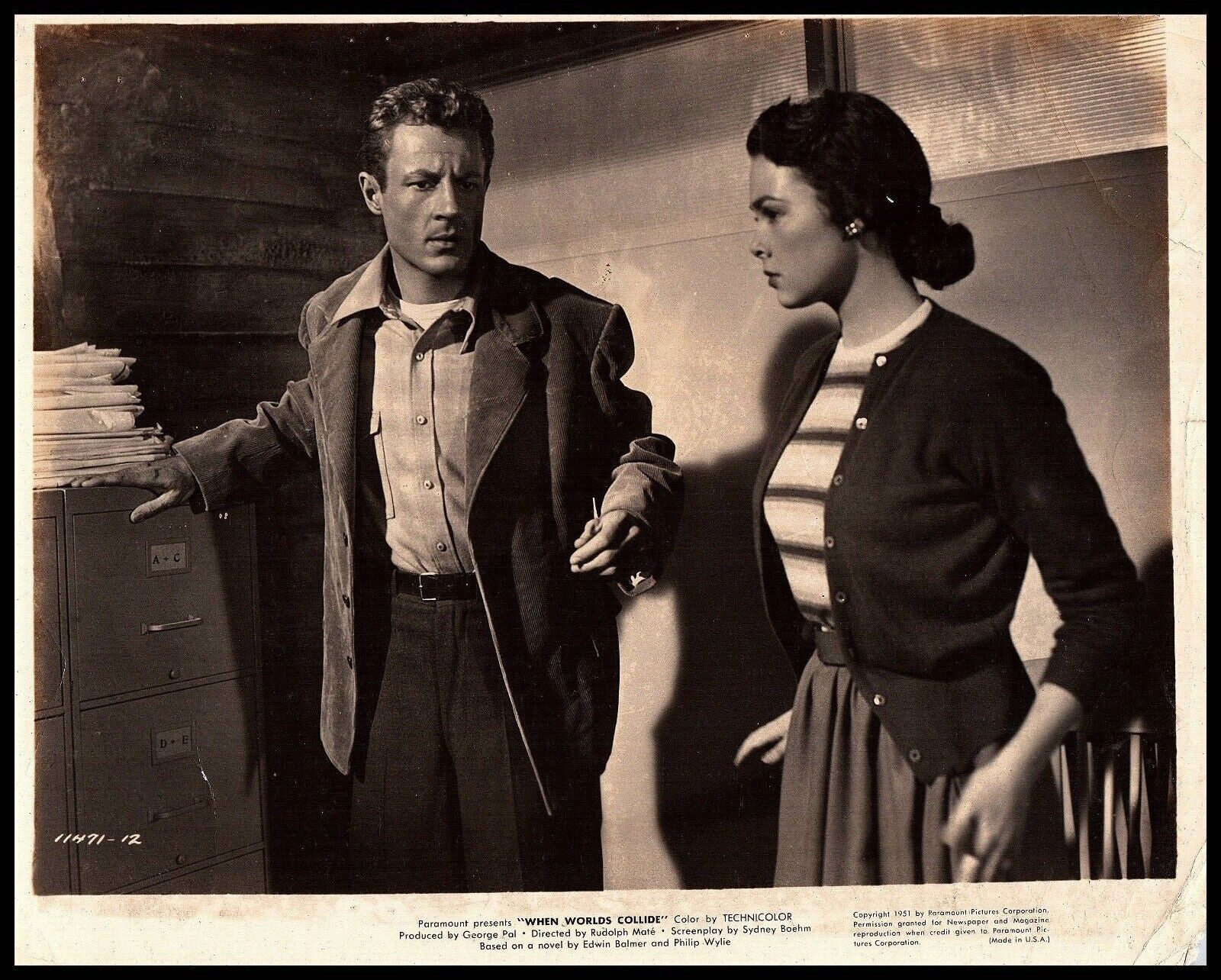 Richard Derr + Barbara Rush in When Worlds Collide (1951) ORIGINAL PHOTO M 134