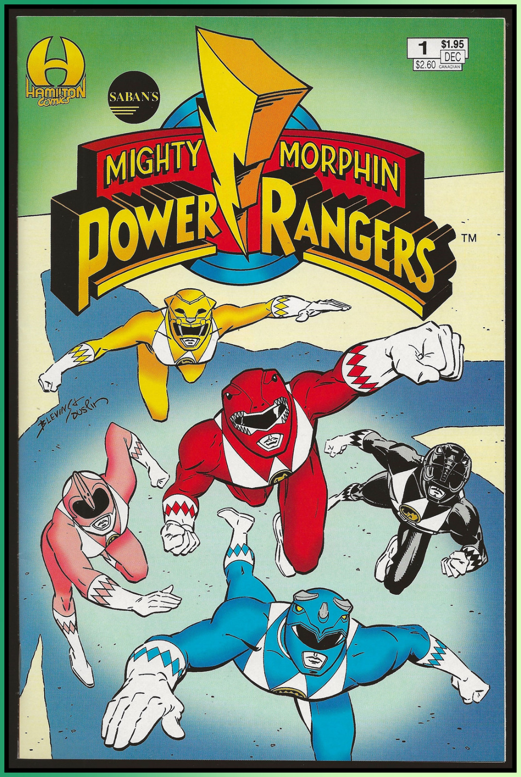 SABAN'S MIGHTY MORPHIN POWER RANGERS #1 (1994) WHITE RANGER CARD HAMILTON VF+