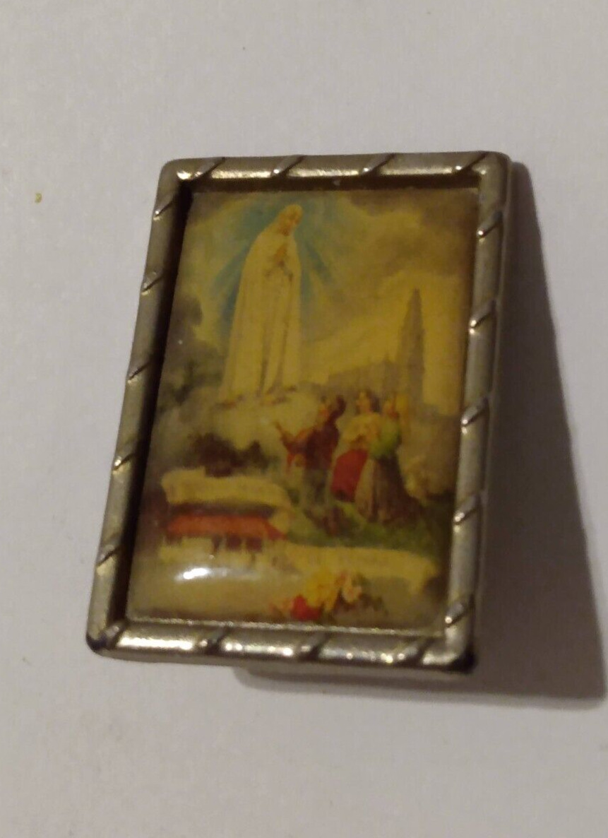 Religious Mary Icon Small Framed Vintage