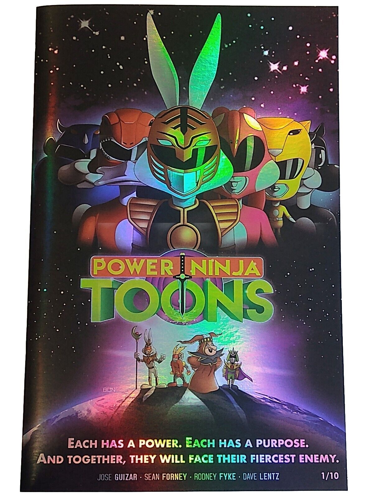 Power Ninja Toons Power Rangers Movie Poster Foil Cover Homage #1/10 MMPR