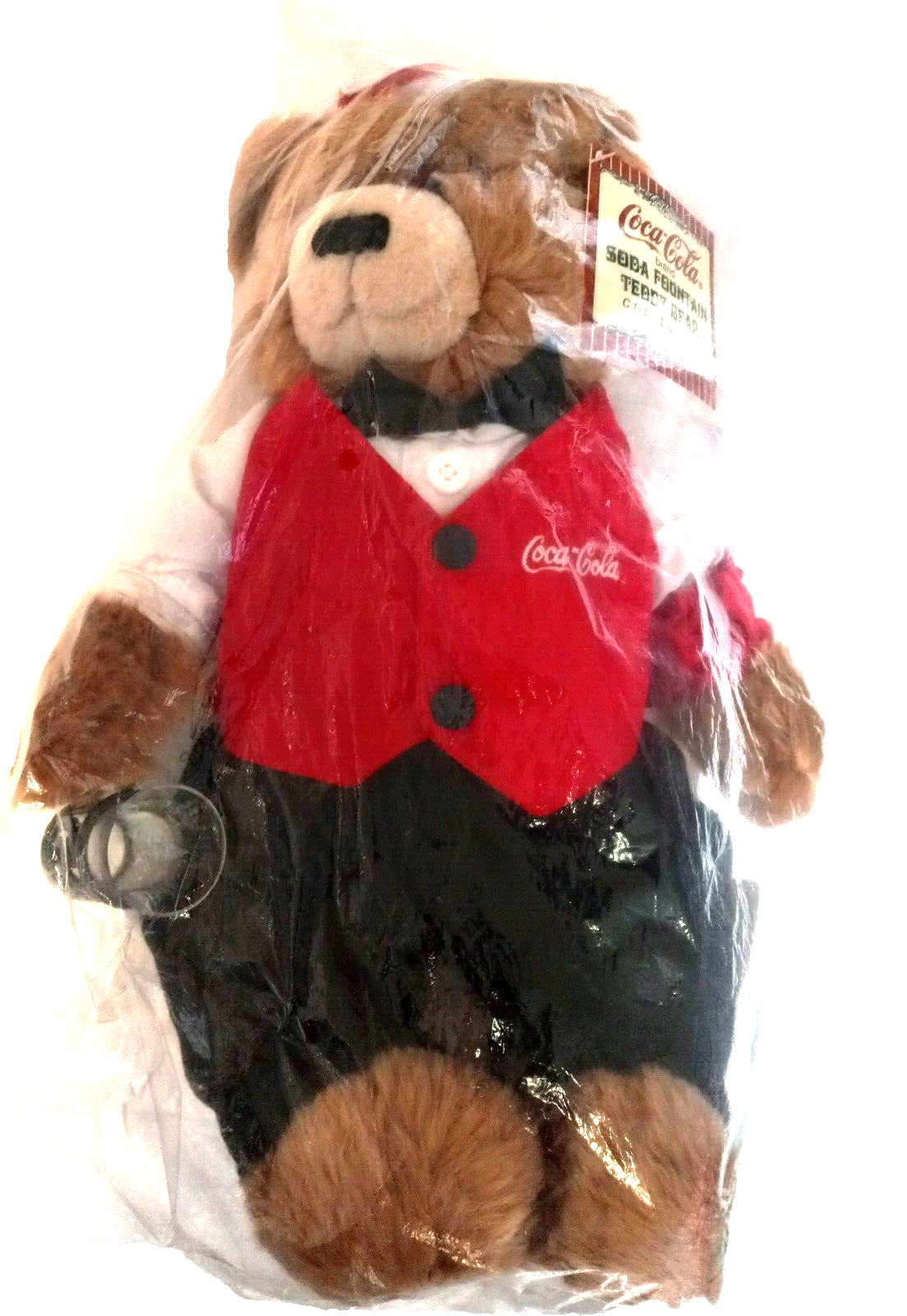 Coca Cola Soda Fountain Teddy Bear Hubeart 1999 Unopened With Certificate