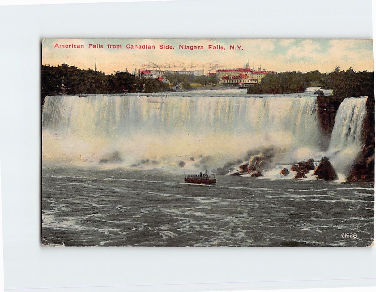 Postcard American Falls from Canadian Side Niagara Falls New York USA