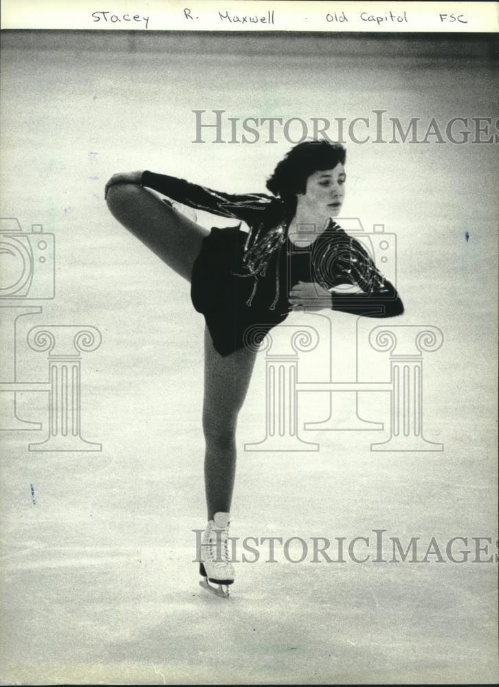 1963 Press Photo Stacy Maxwell wins junior ladies freestyle, ice skating, Wilson