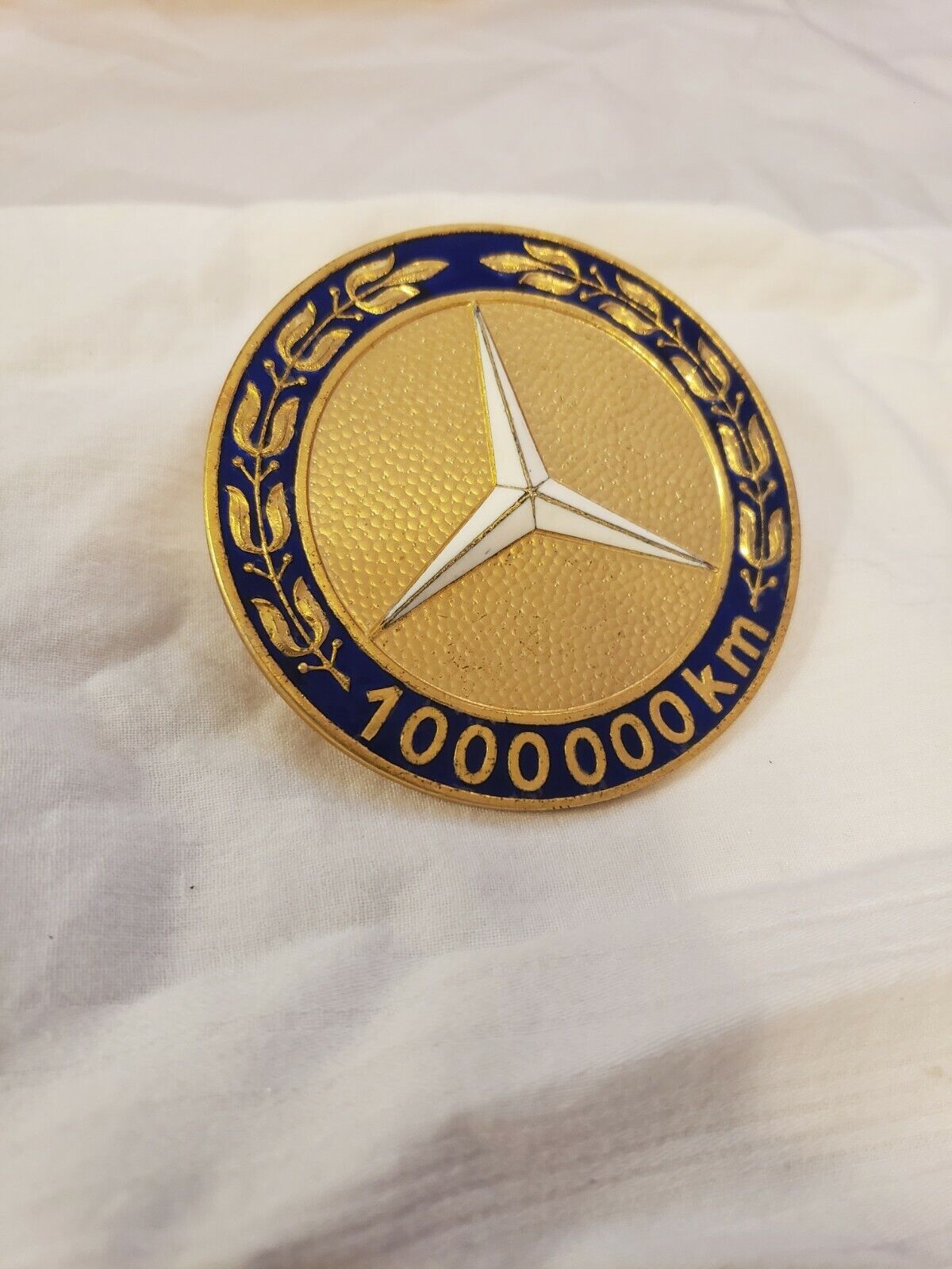 Vintage 1960s Mercedes Preissler mileage grill badge west Germany 1,000,000km