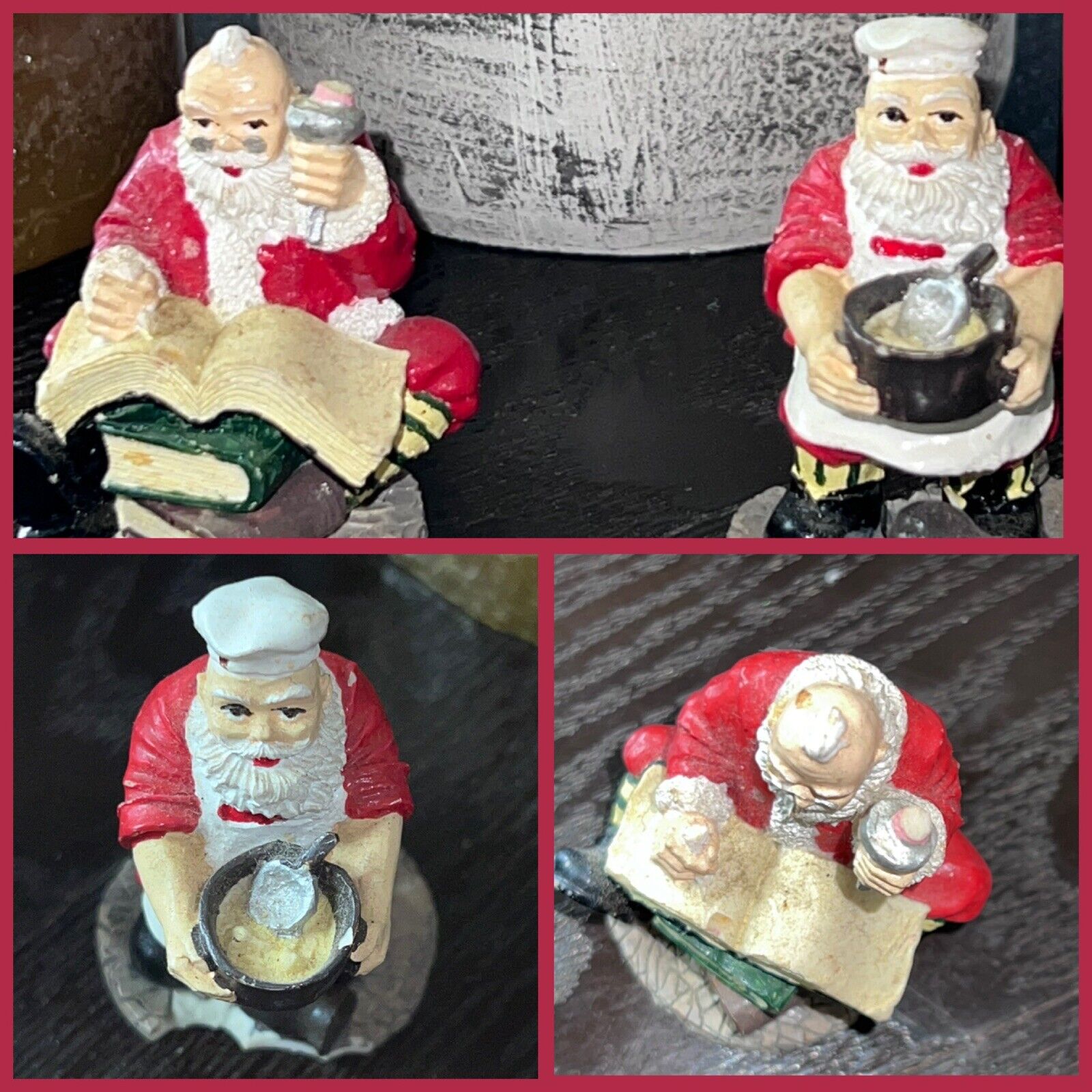 Santa Claus Reading & Pots & Pans Size 2 1/2” & 2” [Used]