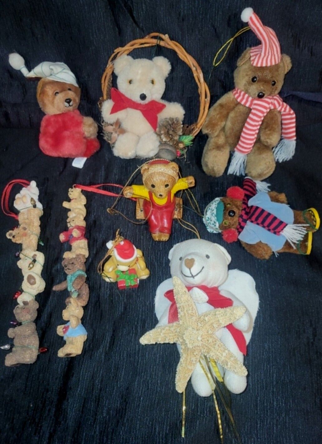 vintage teddy bear christmas ornaments