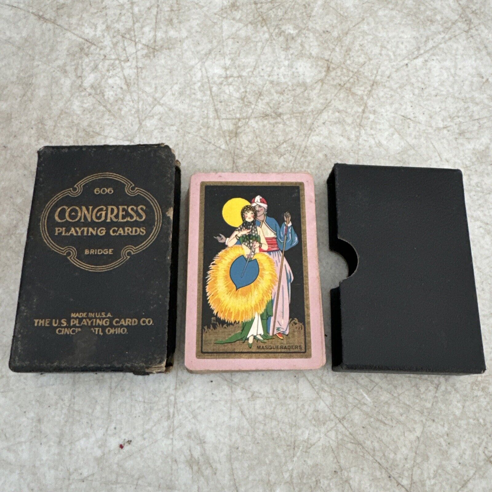 ANTIQUE CONGRESS PLAYING CARDS NO. 606 Masqueraders