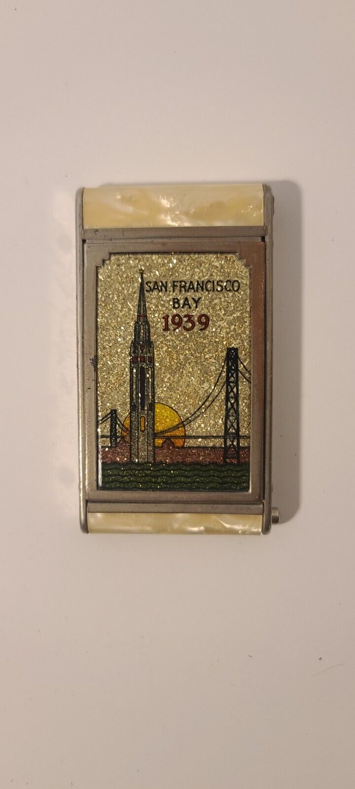 Rare~Bone San Francisco 1939~ Compact~GIREY~Golden Gate~ Vintage~ Compact Vanity