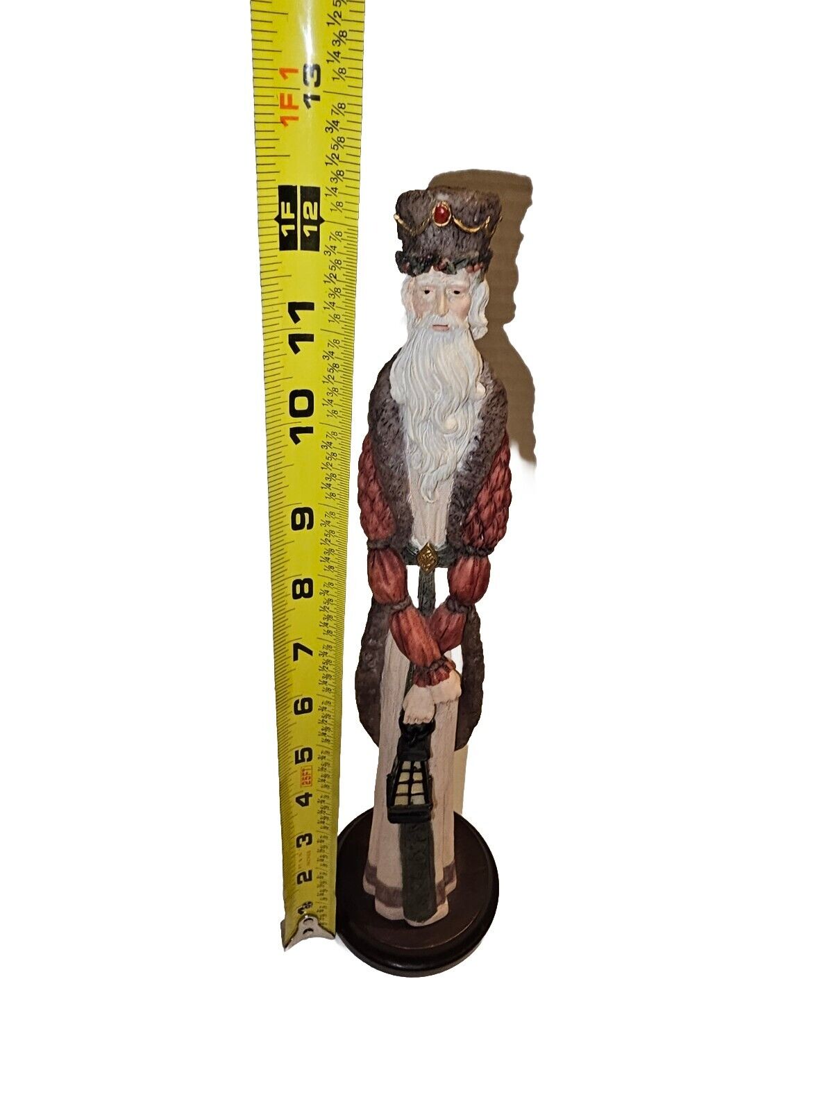 Vintage St Nicholas & Me Old World 12” Figurine W/Lantern Christmas Collectable