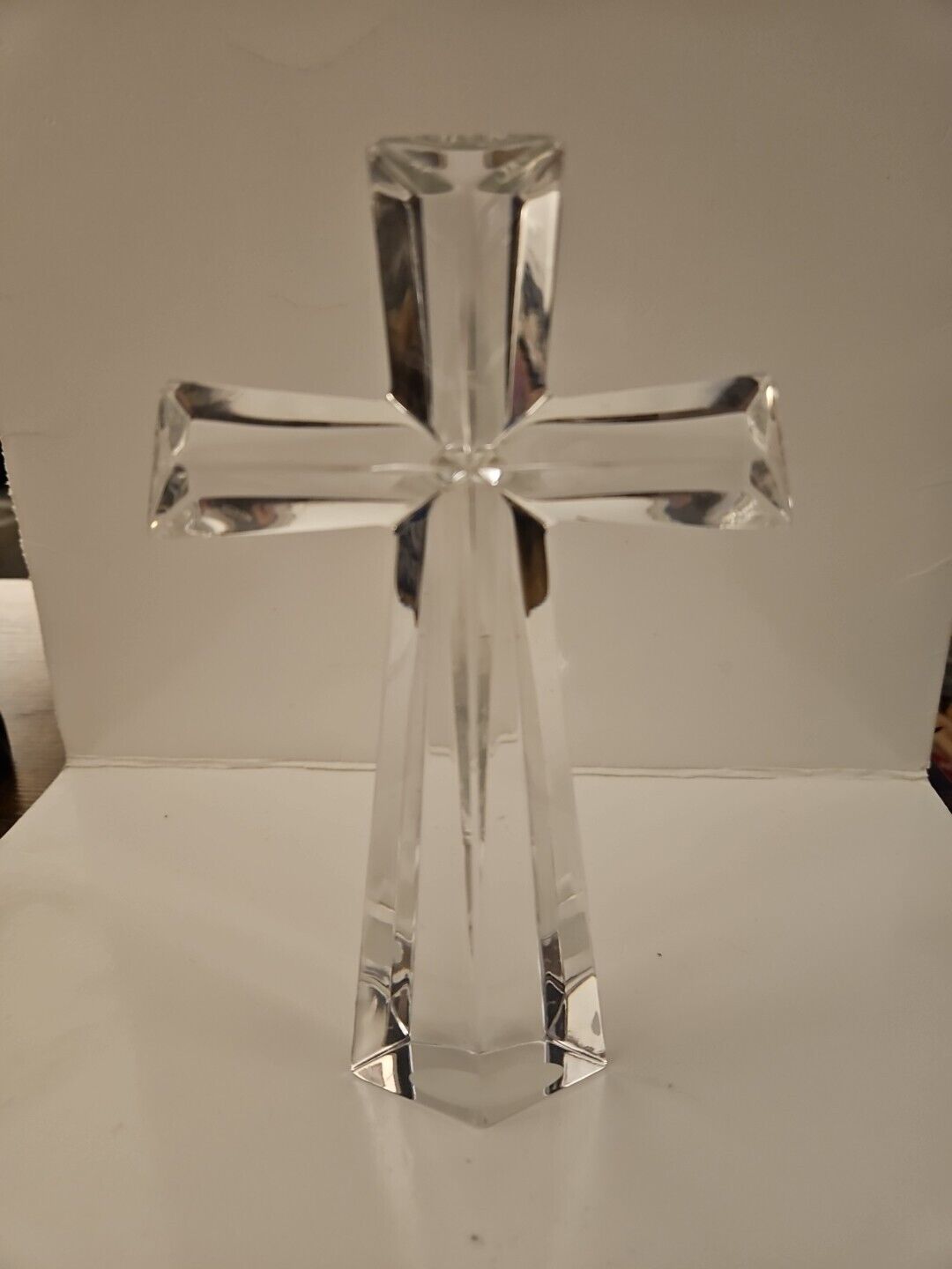 Lead Crystal Cross 24% Bohemian Made in Czech Republic Teleflora 7.5 inches
