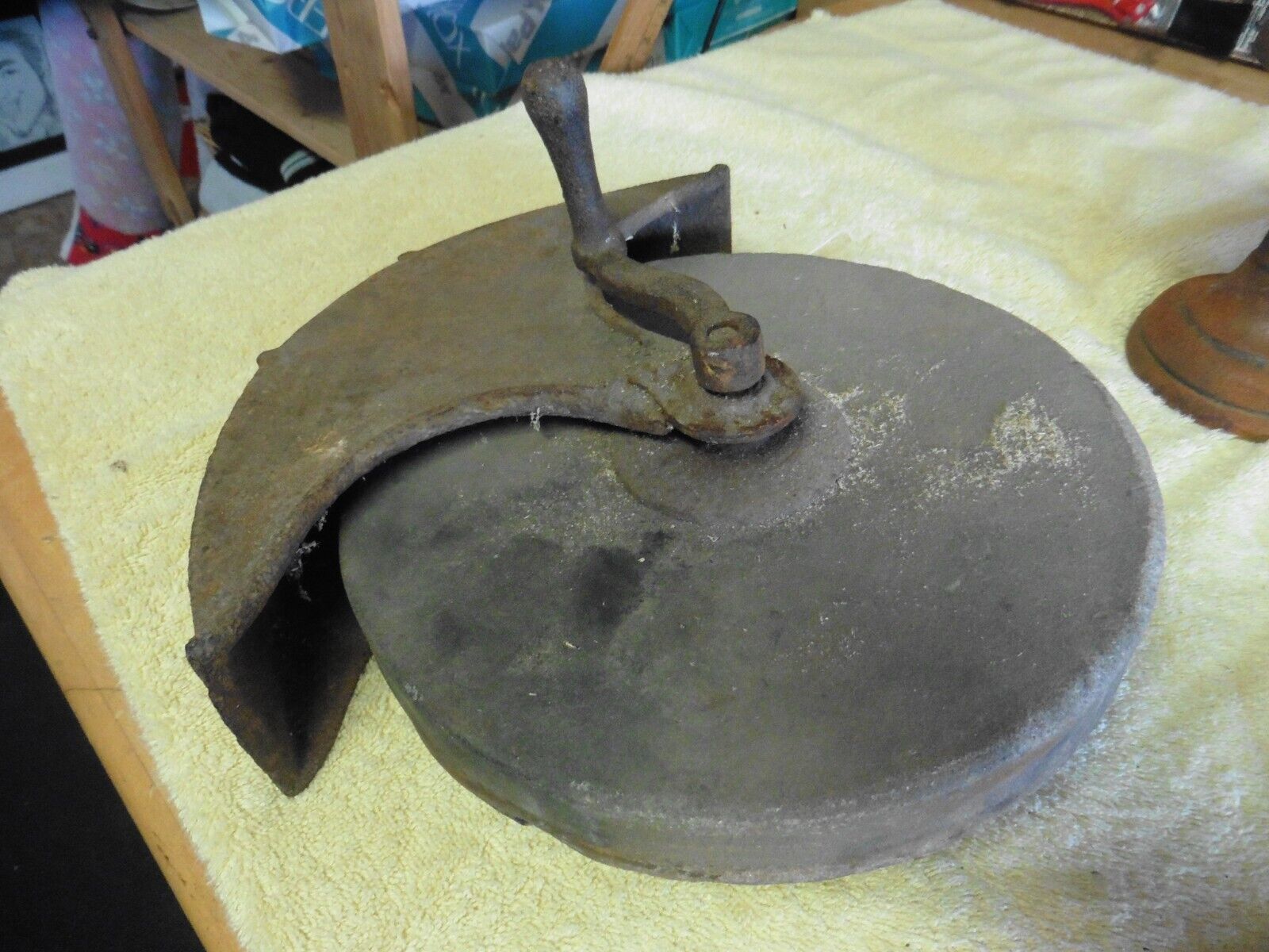 Antique Grinding Wheel Grindstone Sharpening Millstone Smaller primitive works
