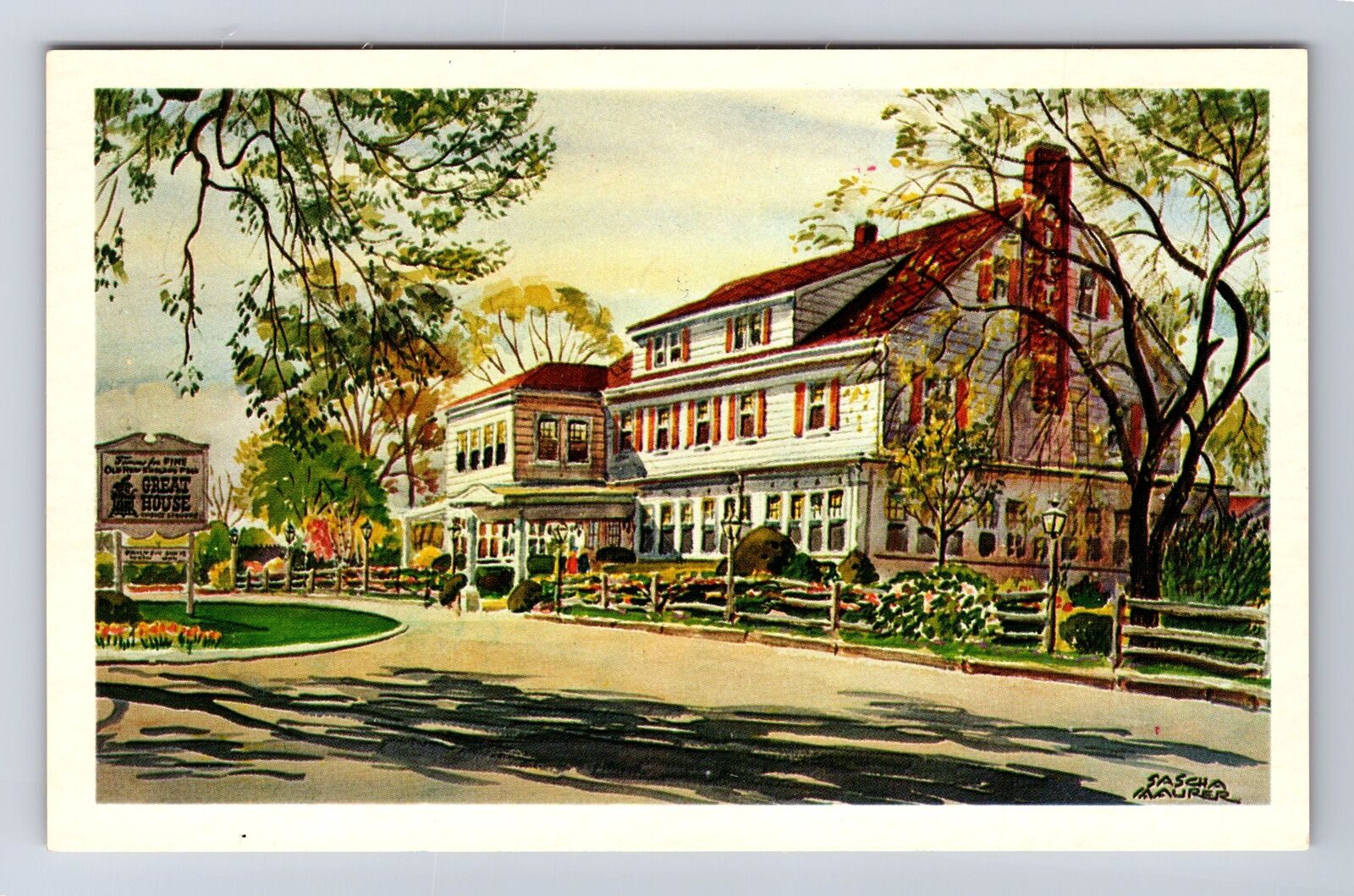 Warwick RI-Rhode Island, Great House, Antique, Vintage Postcard