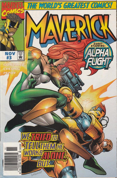Maverick #3 (Newsstand) FN; Marvel | Alpha Flight - we combine shipping