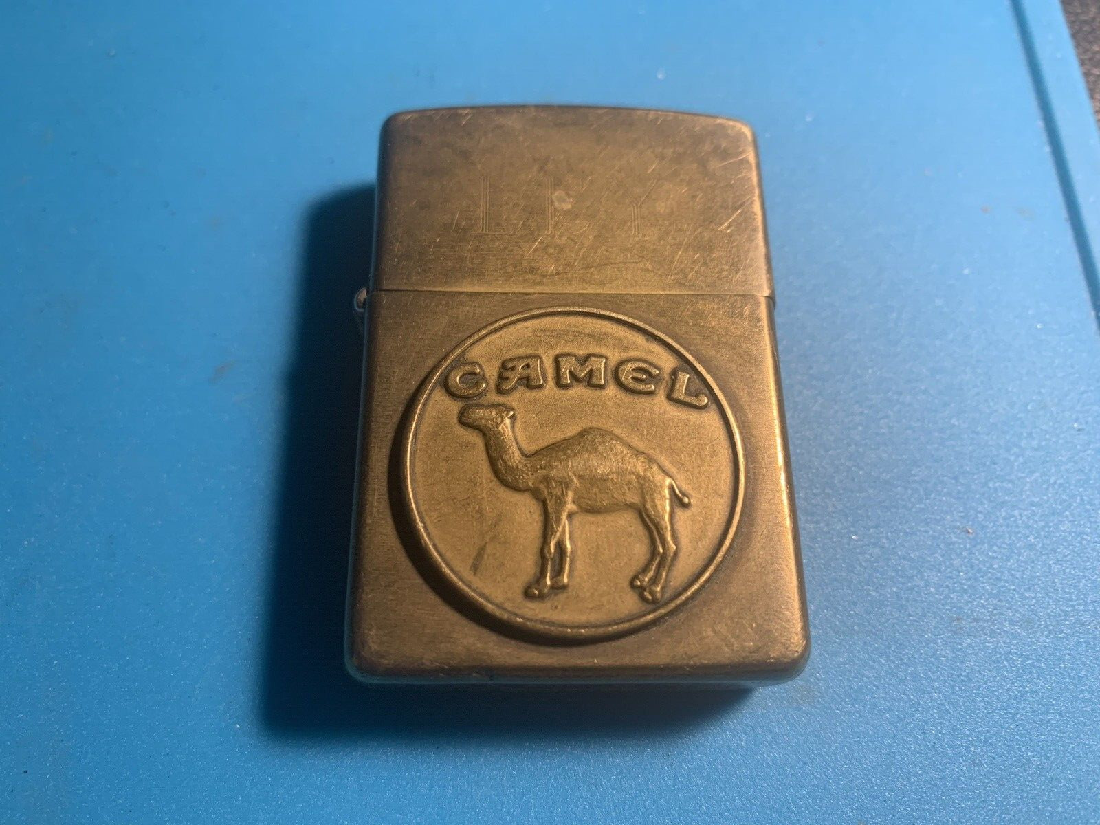 Vintage 1932-1992 Camel Beast Emblem Solid Brass Zippo Lighter (w) initials LEY