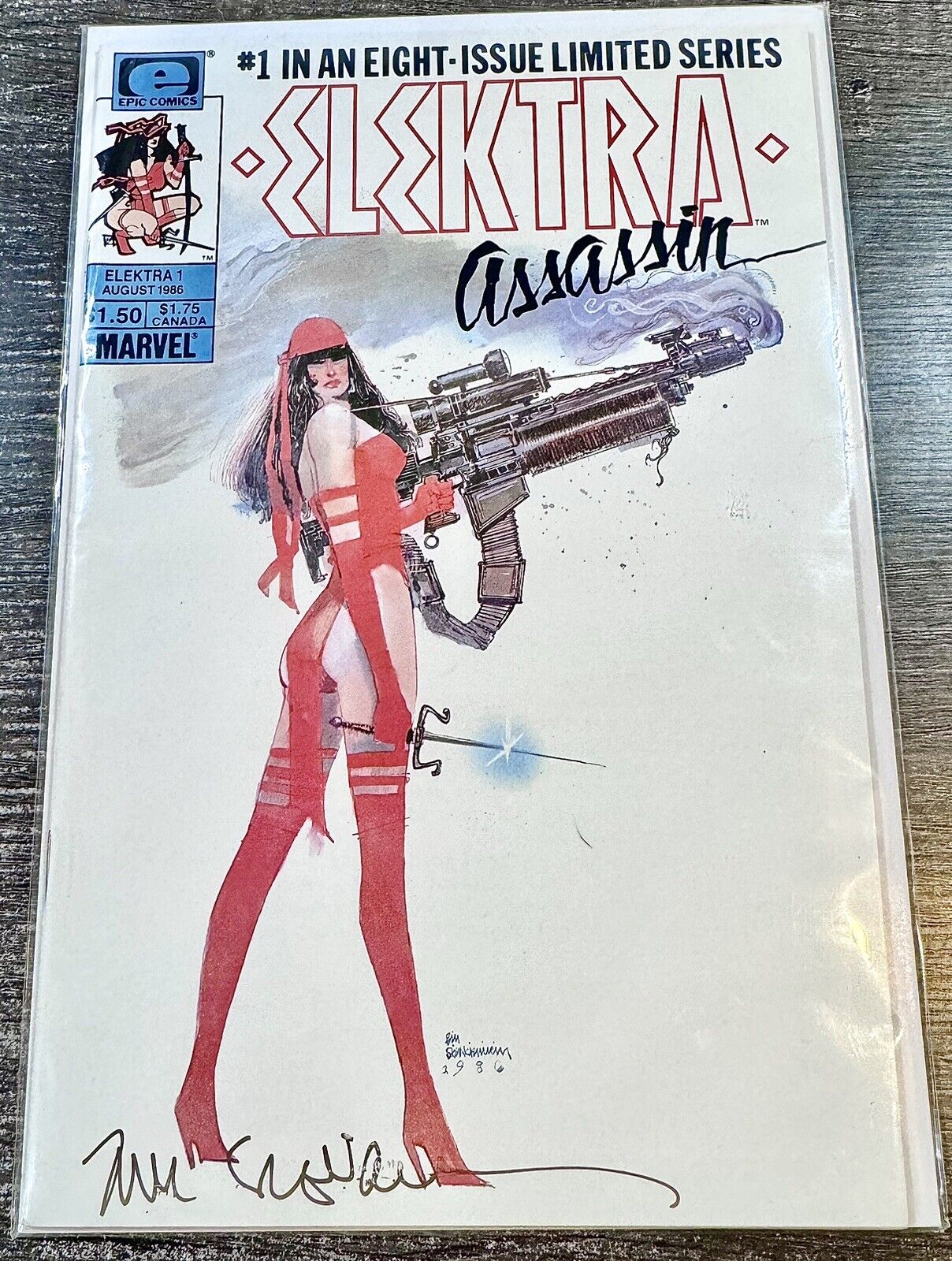 Elektra Assassin #1 1986 Bill Sienkiewicz Signed  Comic Nearly Uncirculated