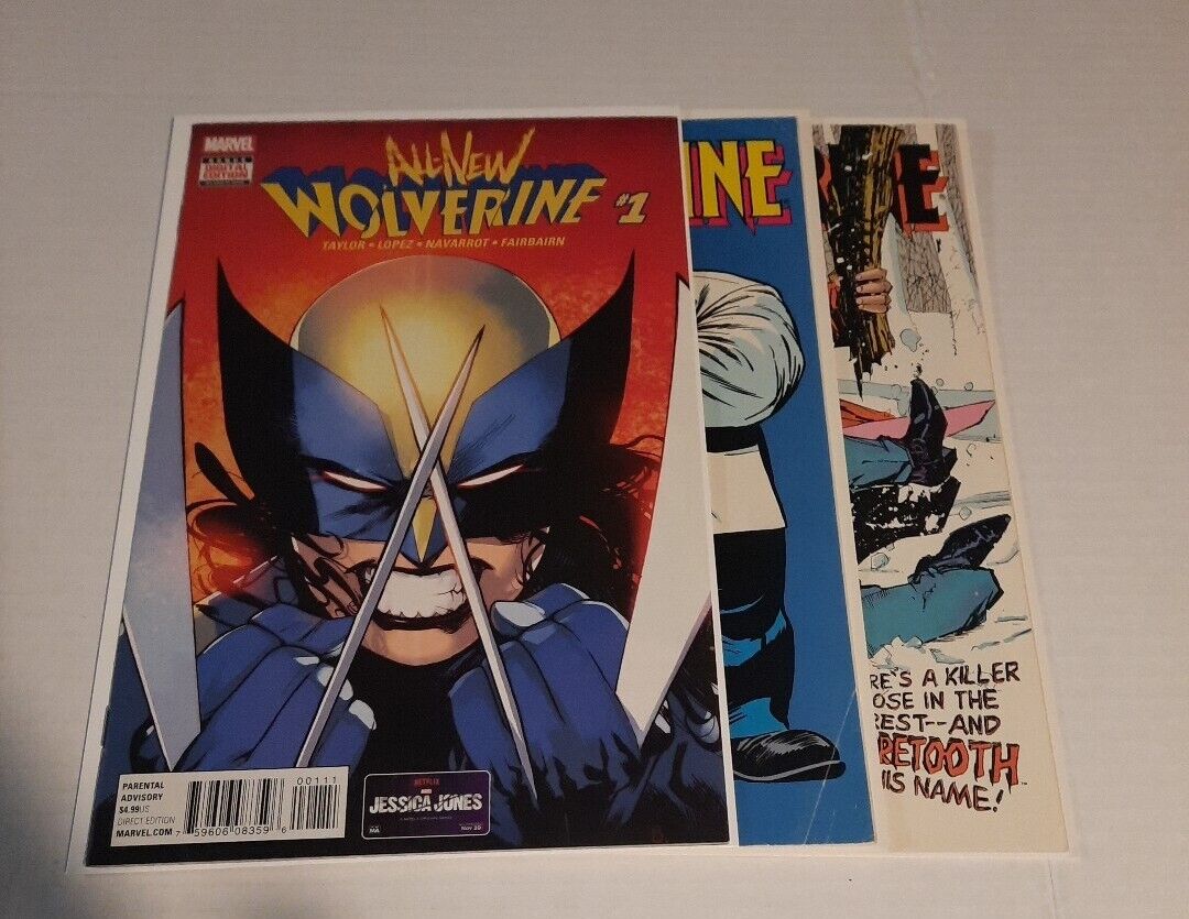 All New Wolverine 1, (Marvel, Jan 2016), Wolverine 8, 10, Sabretooth fight, Lot