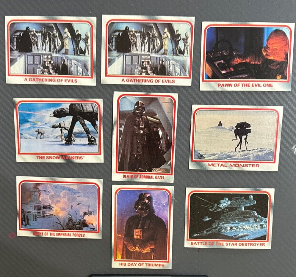 Lot Of 9 1980 Topps Star Wars Empire Strikes Back Cards -THE EMPIRE LOT