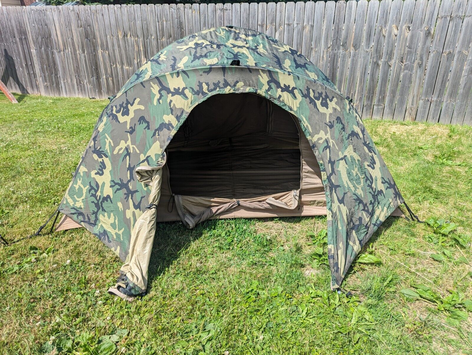Good -USMC 2-Man Military Combat Shelter Woodland 4 Season Tent Litefighter