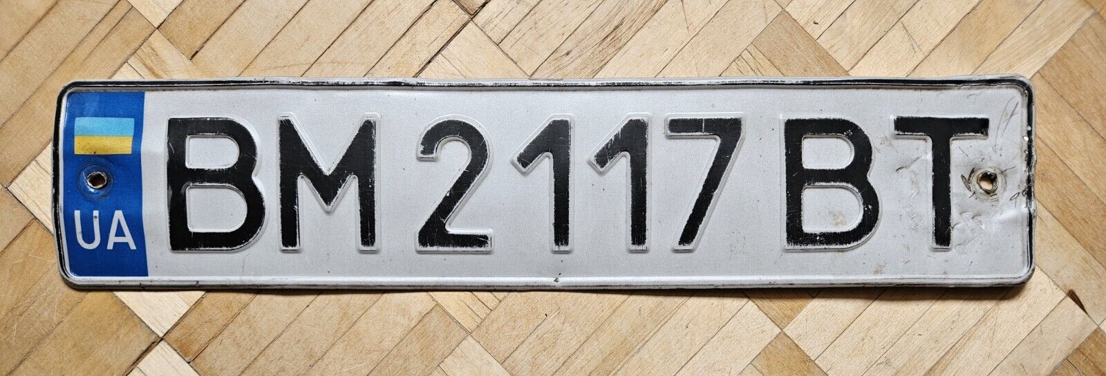 Old Ukraine Car License Plate Number Tin Sign Plaque 