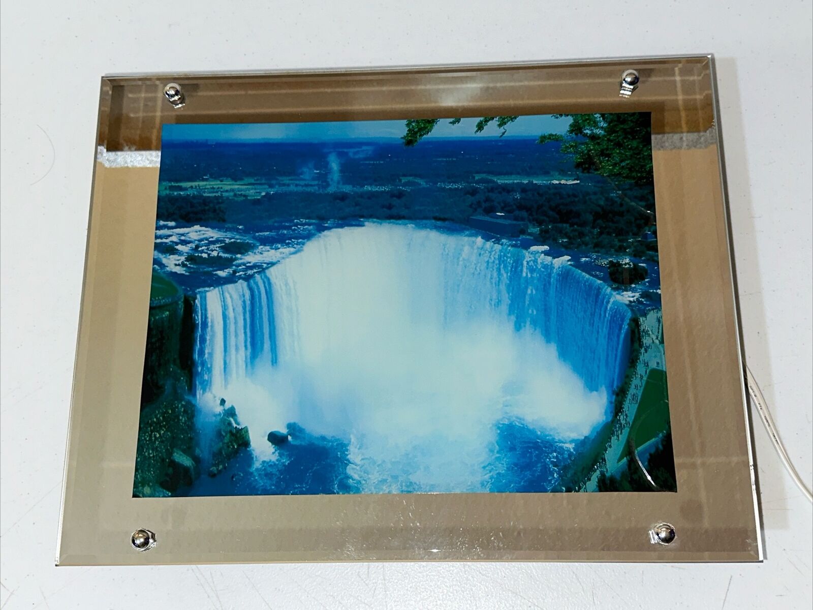 VTG Motion Image Lamp Moving Niagara Falls Waterfall Picture Light Sound Mirror