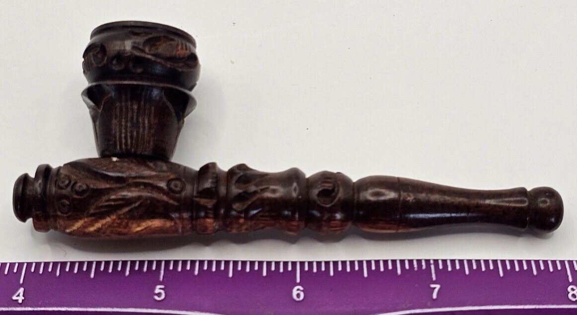 4” Rosewood Hand Smoking Pipe w/ Carb - MSRP $7.99 - Case of 100 for Reselling