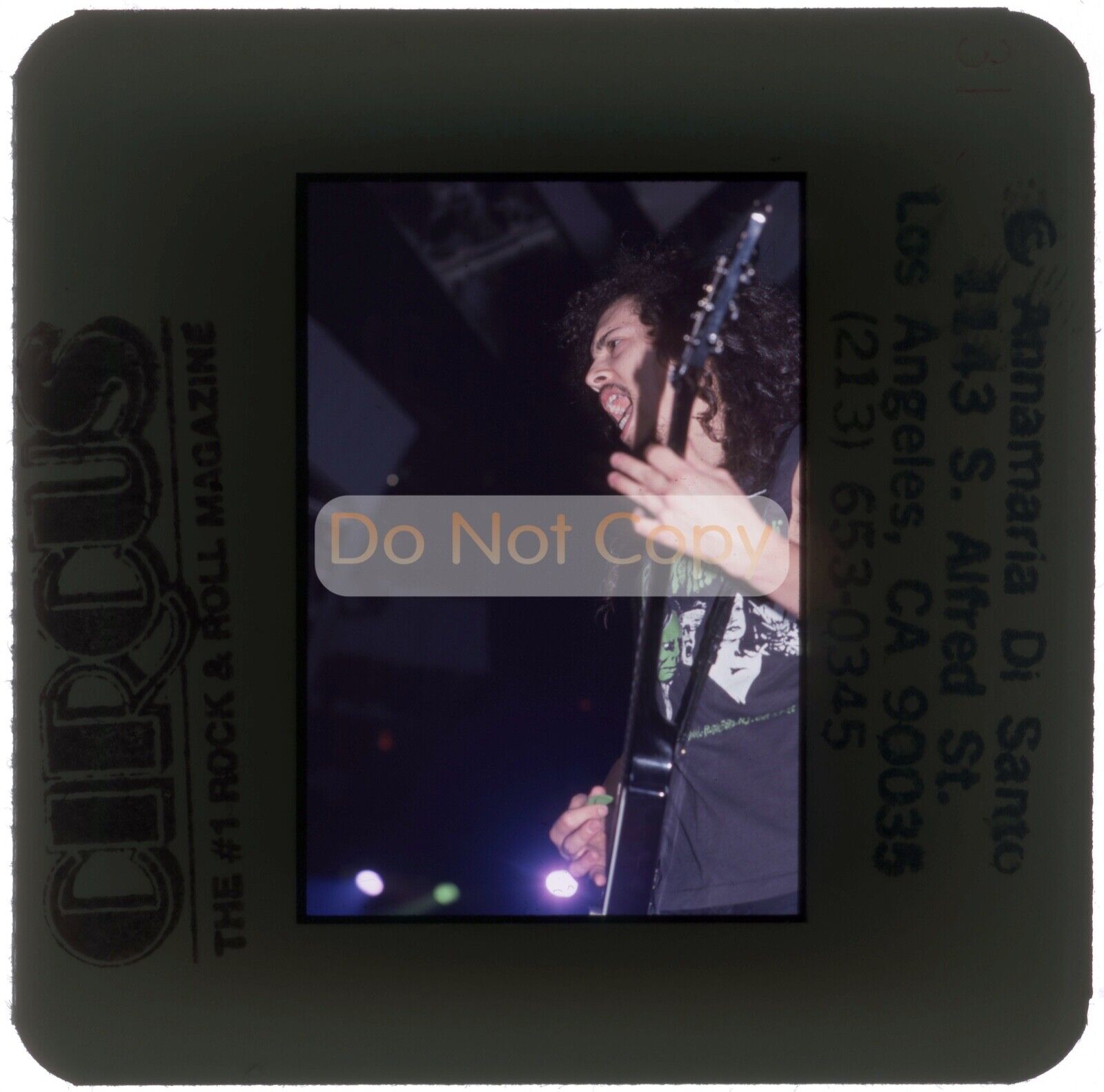 Kirk Hammett METALLICA 1985 Ride Lightning Original 35mm Slide fr CIRCUS MAG C24