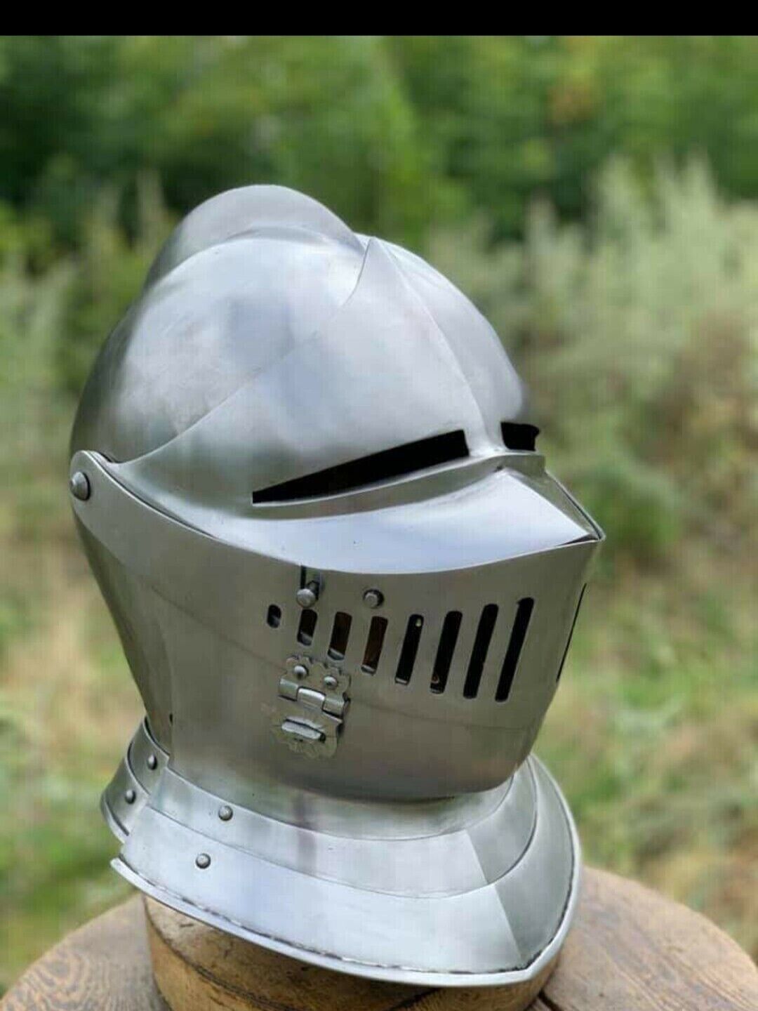 Medeival 18 GA SCA LARP Knight Tournament Close Armor Helmet Replica GIFT