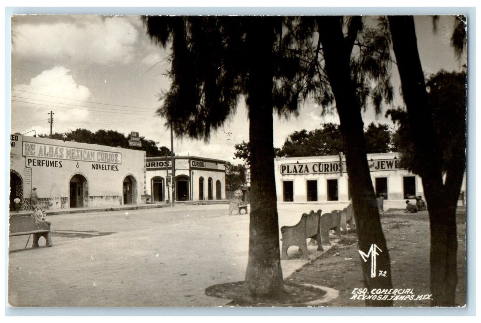 c1910 Esq. Comercial Reynosa Tamaulipas Mexico RPPC Photo Antique Postcard