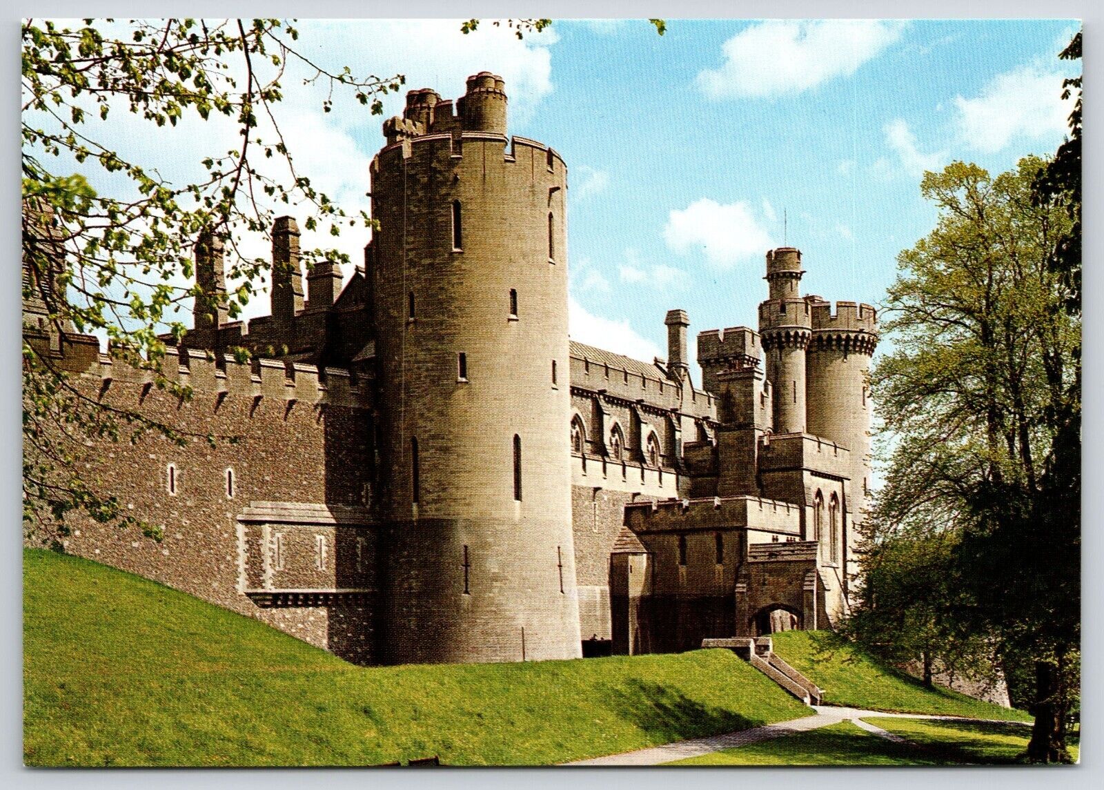 Arundel Castle The West Way Sussex England Postcard Towers Area Grounds