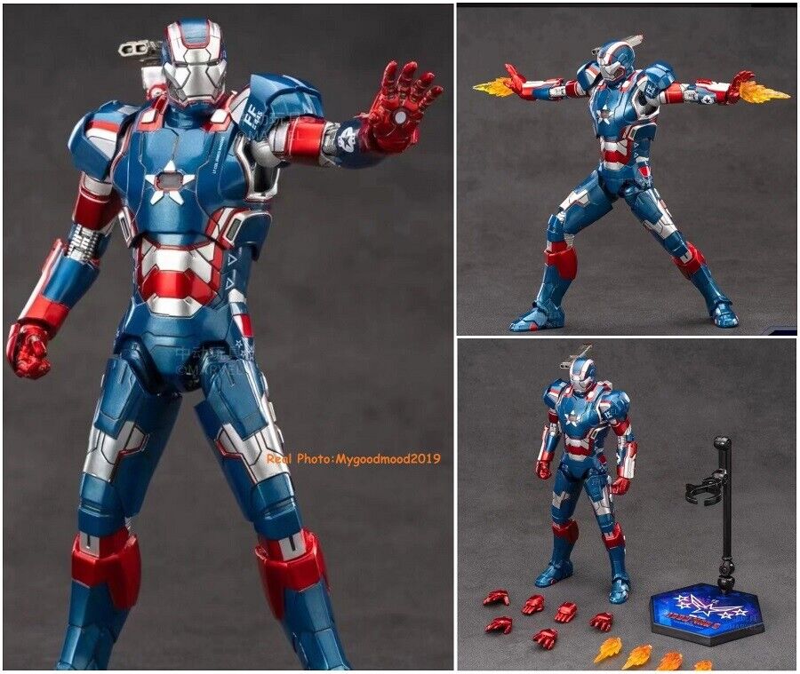 ZD Marvel Iron Man War Machine Iron Patriot Action Figure Collection Gift 7in