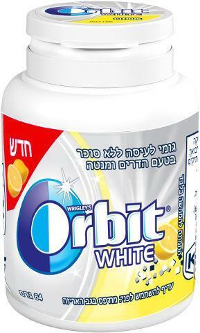 Orbit White Chewing Gum Citrus & Mint Flavored No Sugar Kosher 64g