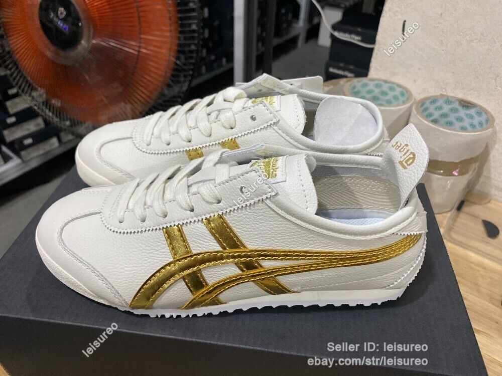 Iconic Design Onitsuka Tiger MEXICO 66 Sneakers White/Gold - Unisex D508K-0194