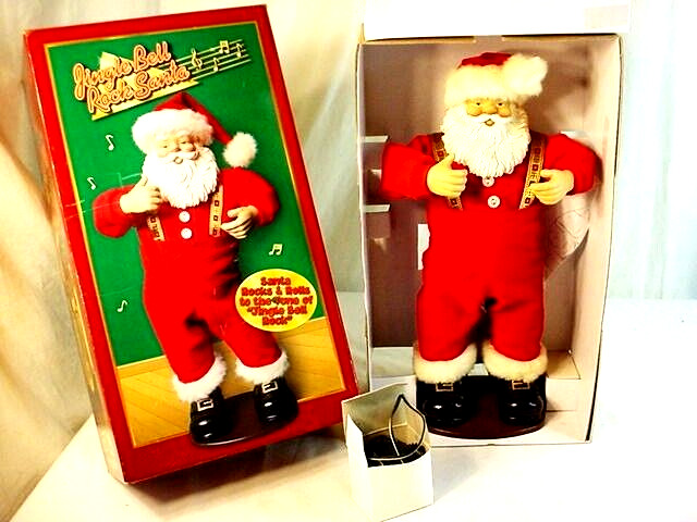 Vtg '99 Jingle Bell Rock Santa Dancing Singing Retired NEW IN Open BOX 