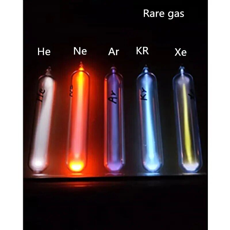 5 Rare Luminous Gas Krypton Helium Neon Argon Xenon Noble Gas Element Collection