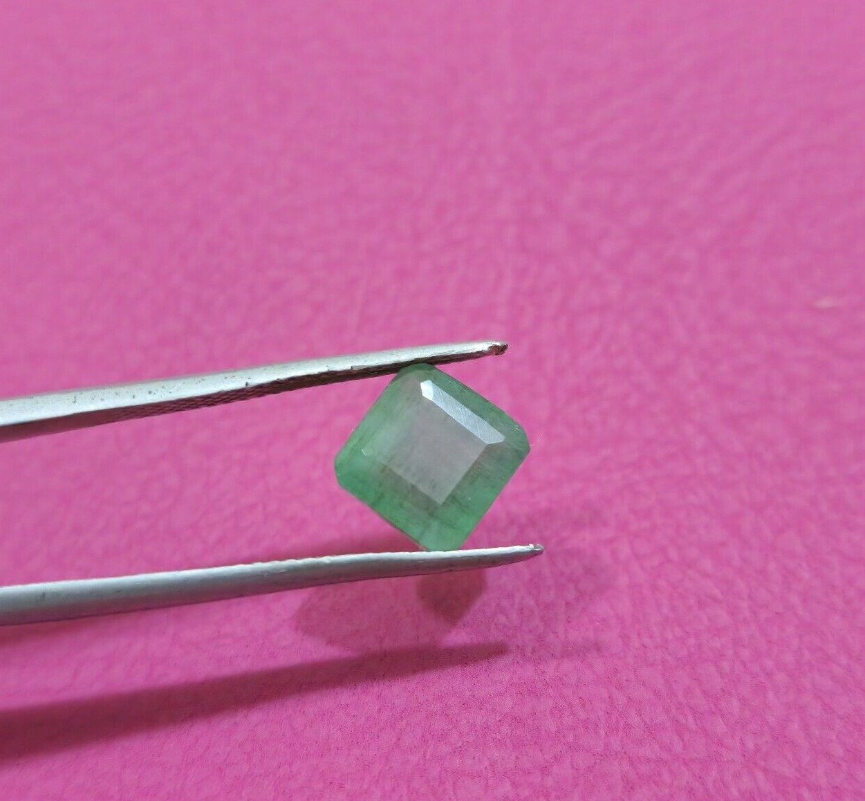 Unique Zambian Green Emerald 2.80 Crt Faceted Emerald Cut Shape Loose Gemstone