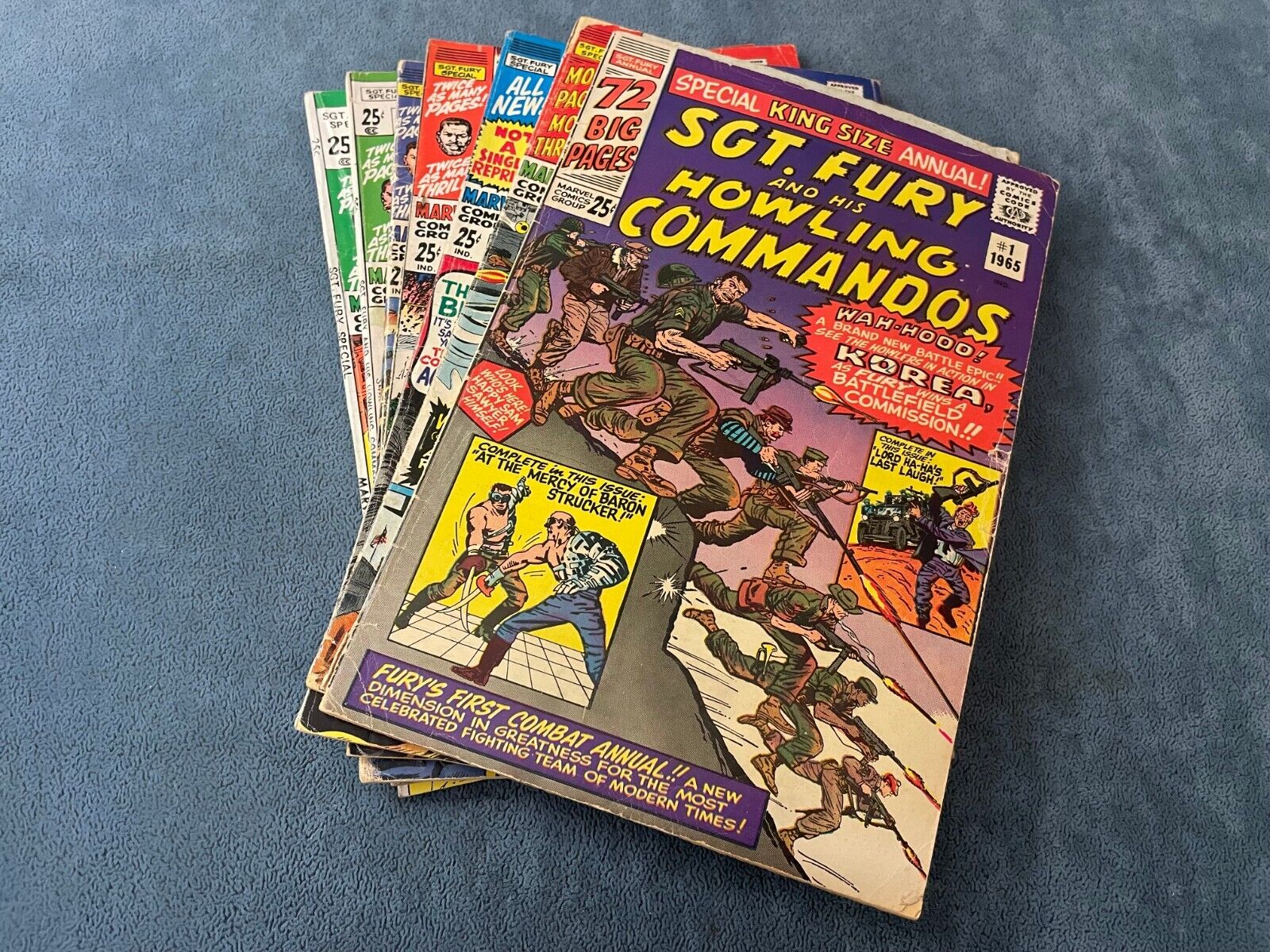 Sgt. Fury And His Howling Commandos Annual #1-7 1965 Marvel Complete Run Mid Low