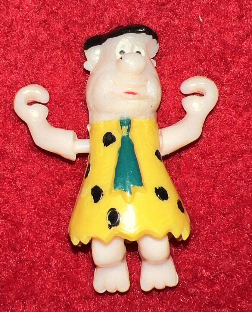 1987 Hanna Barbara Fred Flintstone Figure Moving Arms And Legs Hard Plastic