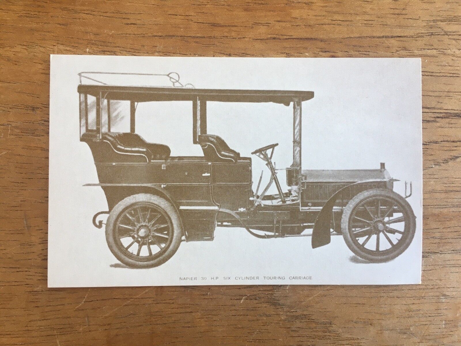VINTAGE 1915 NAPIER 50HP 6 CYL TOURING CARRIAGE PHOTO CAR POST CARD