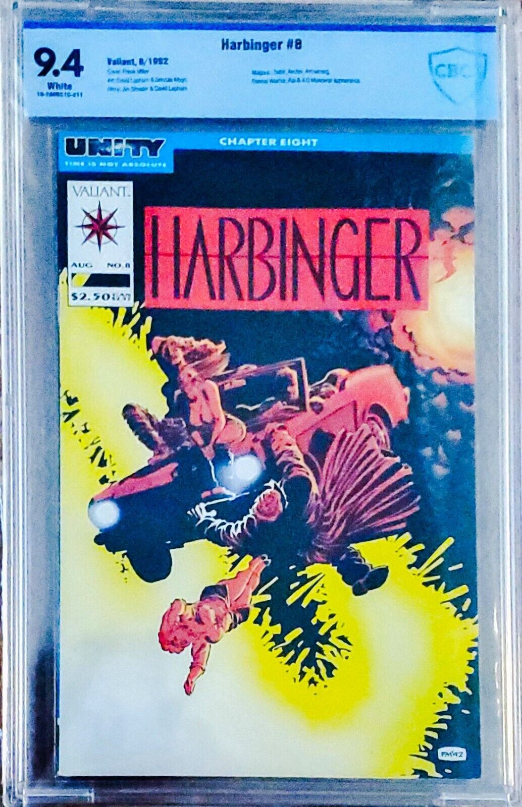 Harbinger #8 CBCS 9.4 Frank Miller Cover