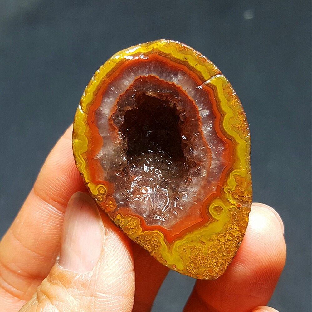 RARE 28g Natural rough Warring States Red Agate Crystal Healing 52A13+