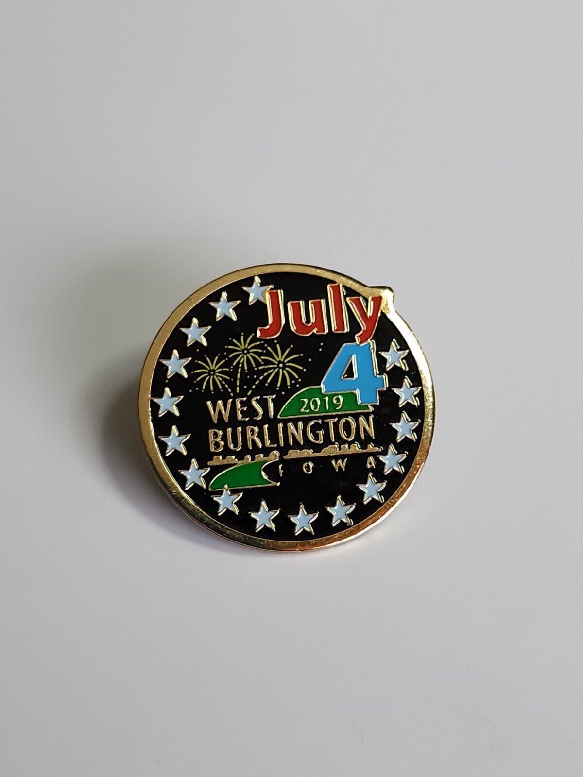 West Burlington Iowa July 4 2019 Lapel Hat Jacket Pin