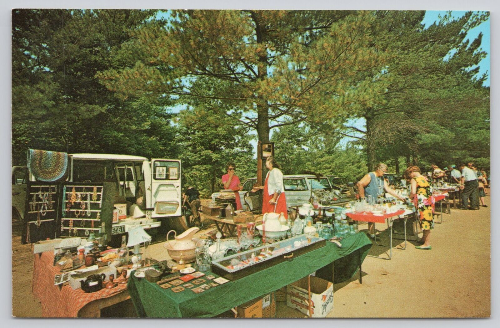 Postcard Knotty Pine Flea Market Rte. 10 West Swanzey New Hampshire