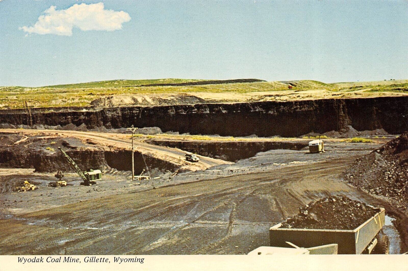 Postcard WY Gillette Wyodak Surface Coal Mine Wyoming 4x6