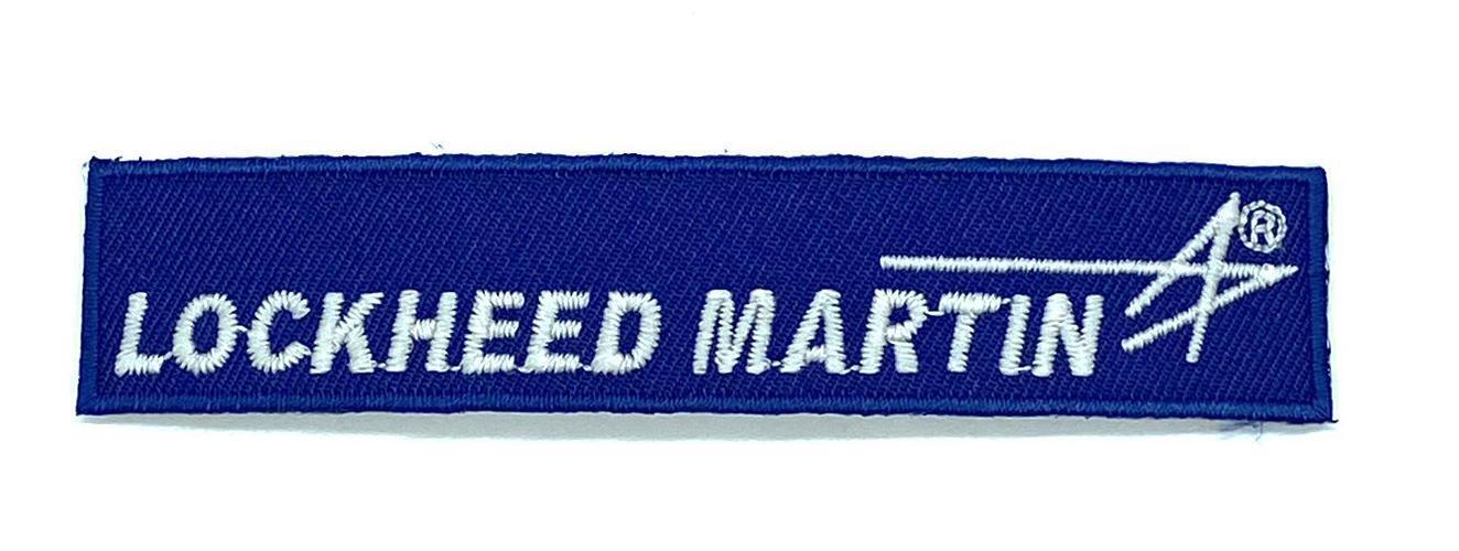 Lockheed Martin® Logo, Embroidered, Glow in the Dark, 4 in, Sew On Patch