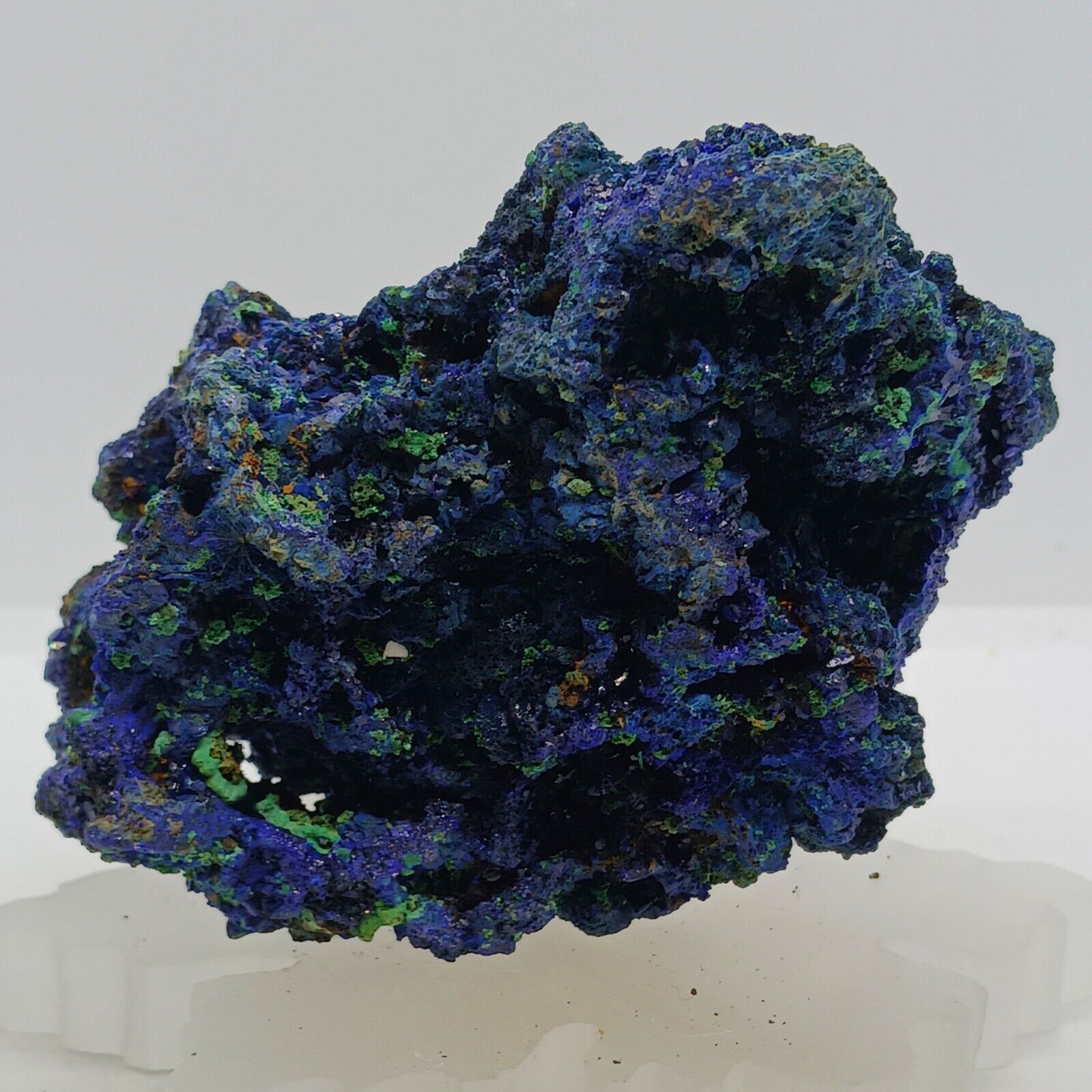Azurite and malachite crystal geode  azurite crystal with malachite AAA Large