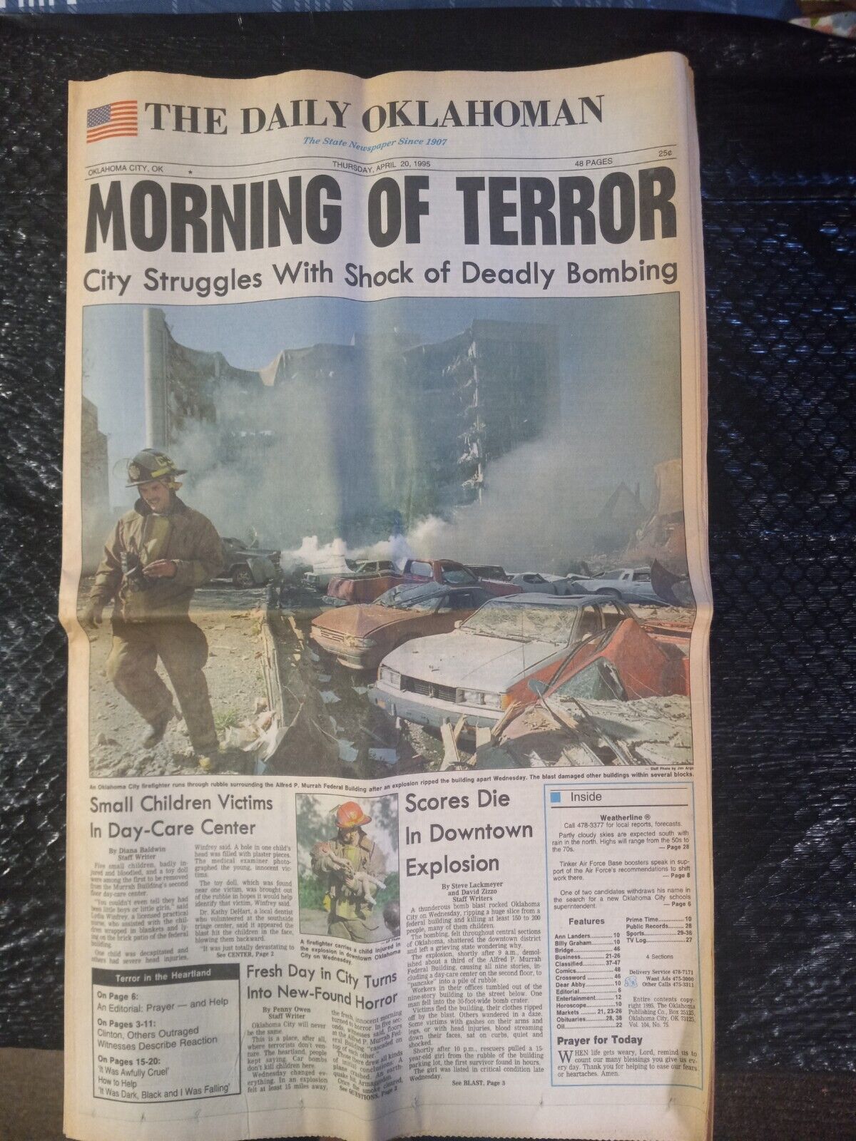 Morning Of Terror The Daily Oklahoman OKC Alfred P Murrah Building Bombing 1995
