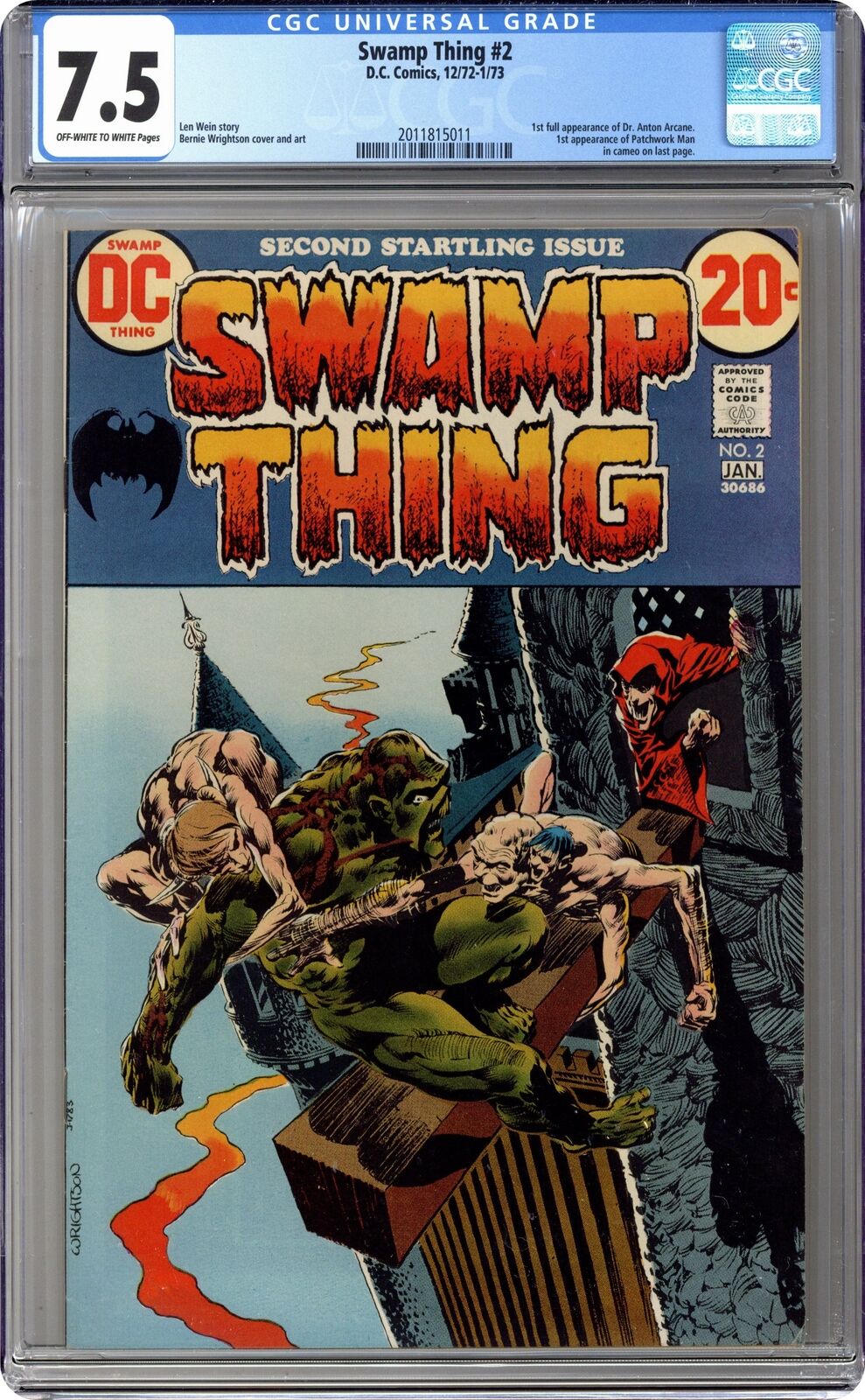 Swamp Thing #2 CGC 7.5 1973 2011815011