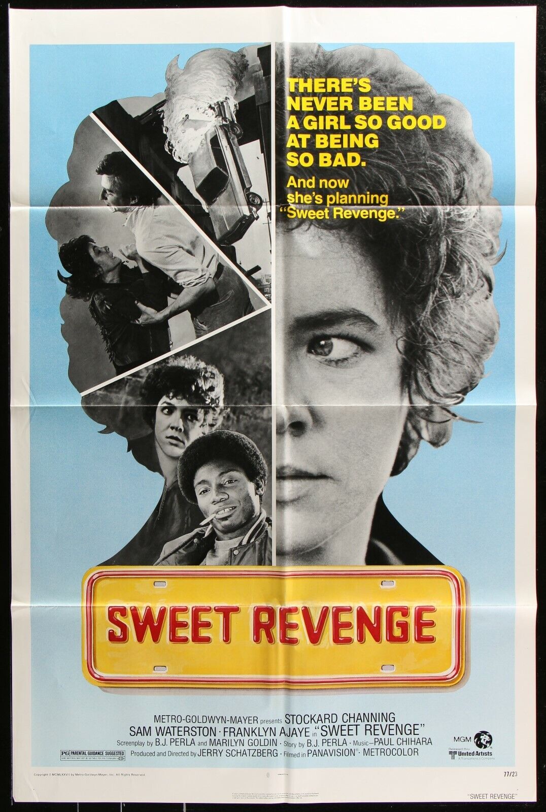 SWEET REVENGE Sam Waterston 1977 ORIGINAL 1 Sheet Movie Poster 1987 27 x 41